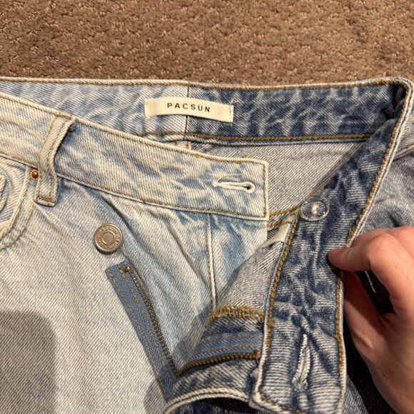 Pacsun Two-Tone Asymmetrical Waist 90s Boyfriend Jeans - Picture 3 of 5